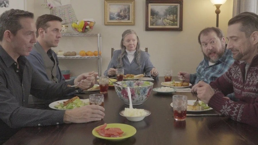 Snow Falling on Pumpkins